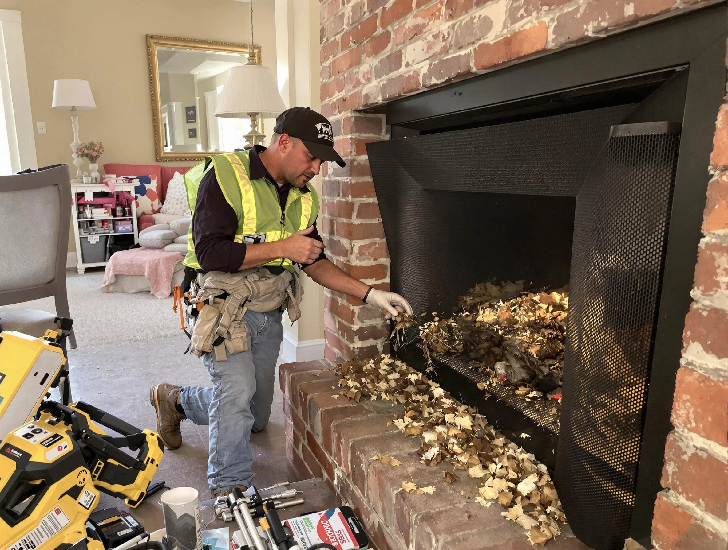 Safe screening installation by Montgomery Chimney Sweep in Montgomery, NJ