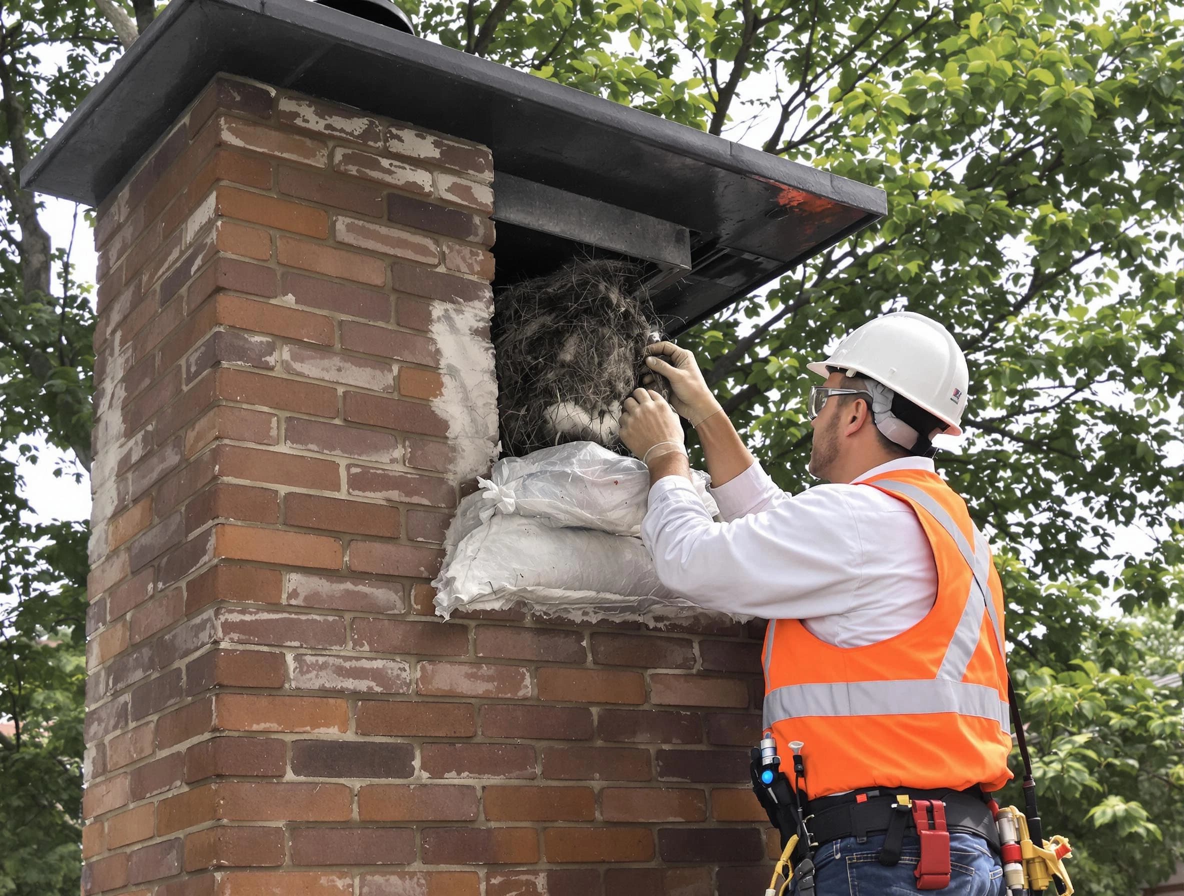 Humane removal of debris and animals by Montgomery Chimney Sweep in Montgomery, NJ