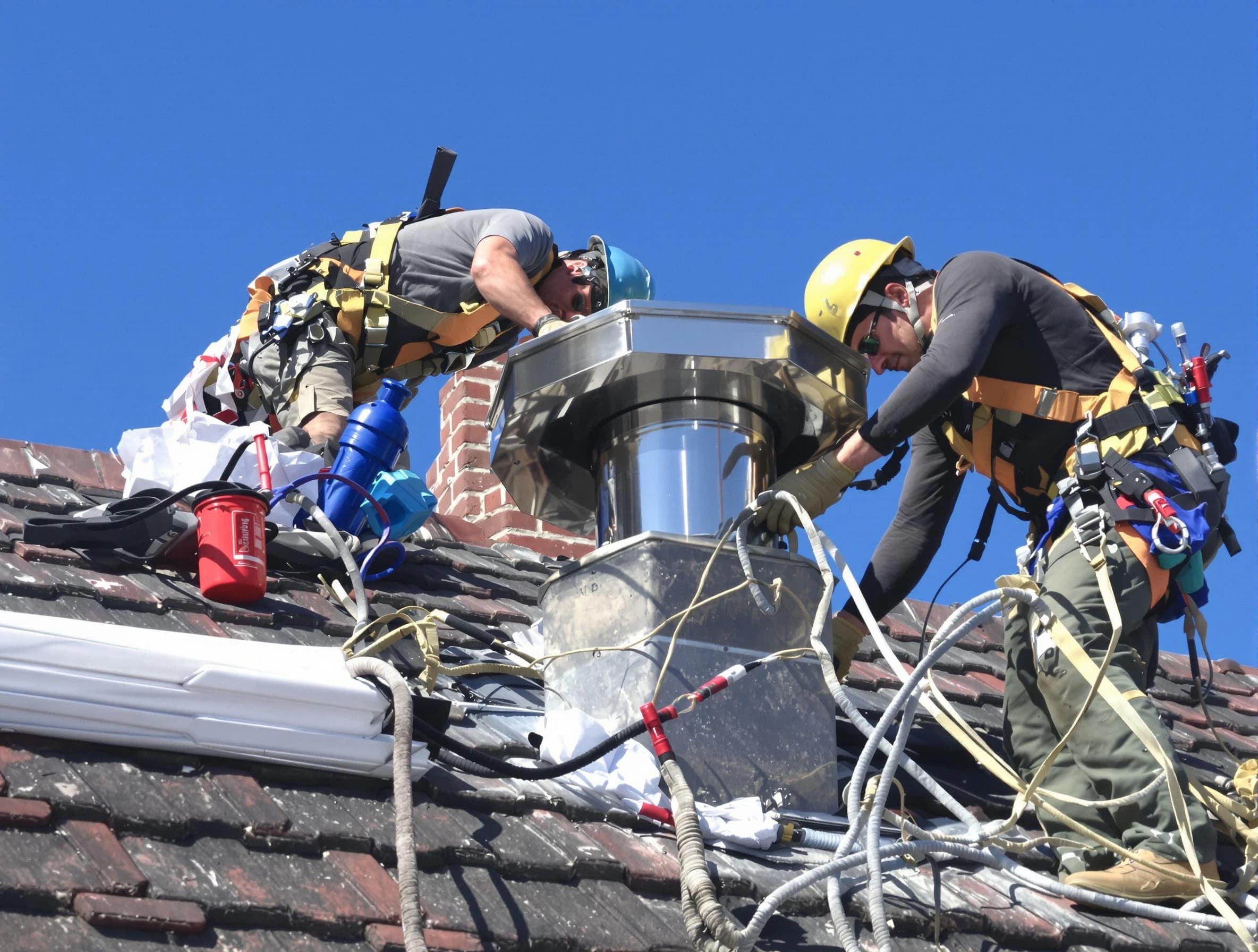 Protective chimney cap installed by Montgomery Chimney Sweep in Montgomery, NJ