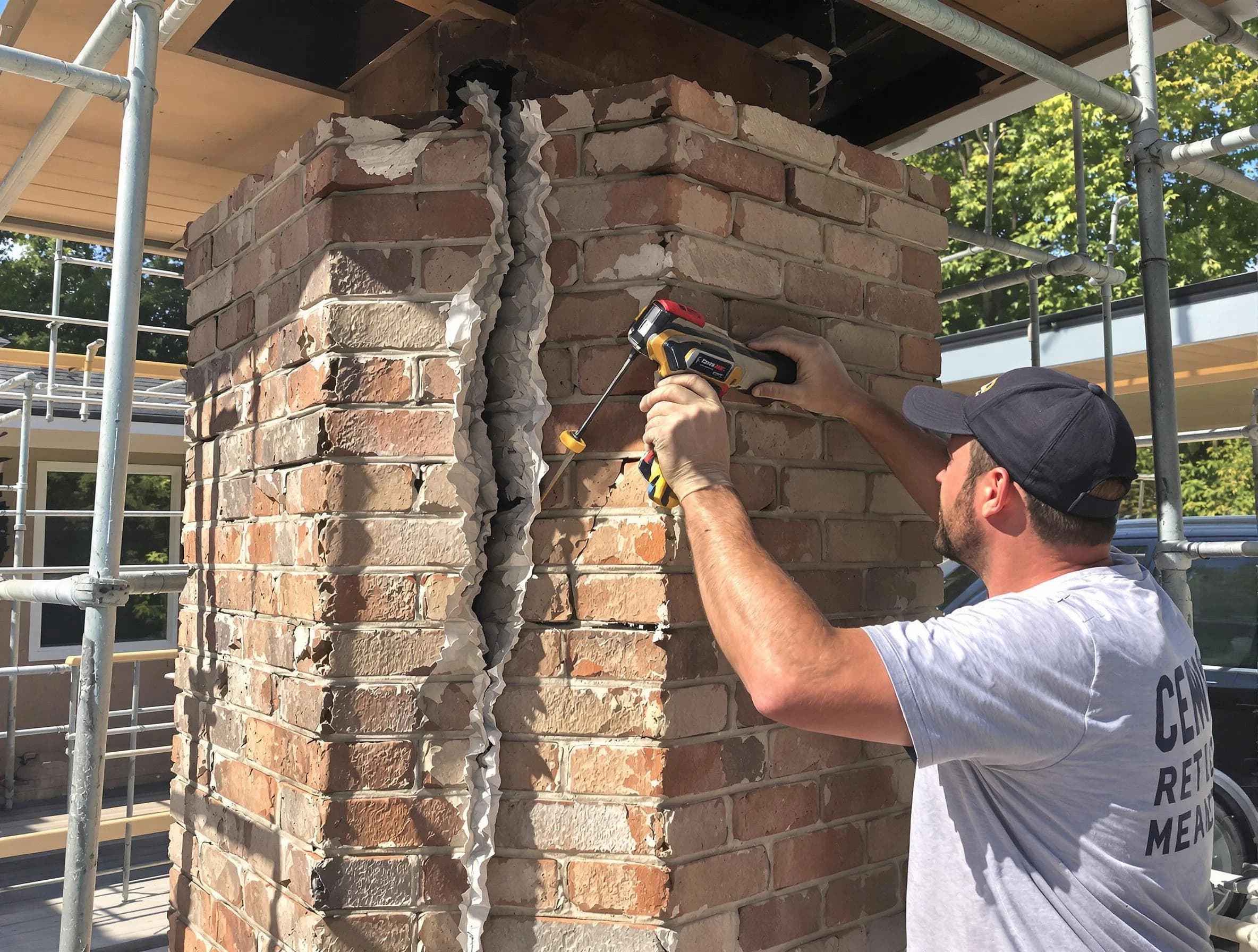 Montgomery Chimney Sweep technician performing chimney repair in Montgomery, NJ