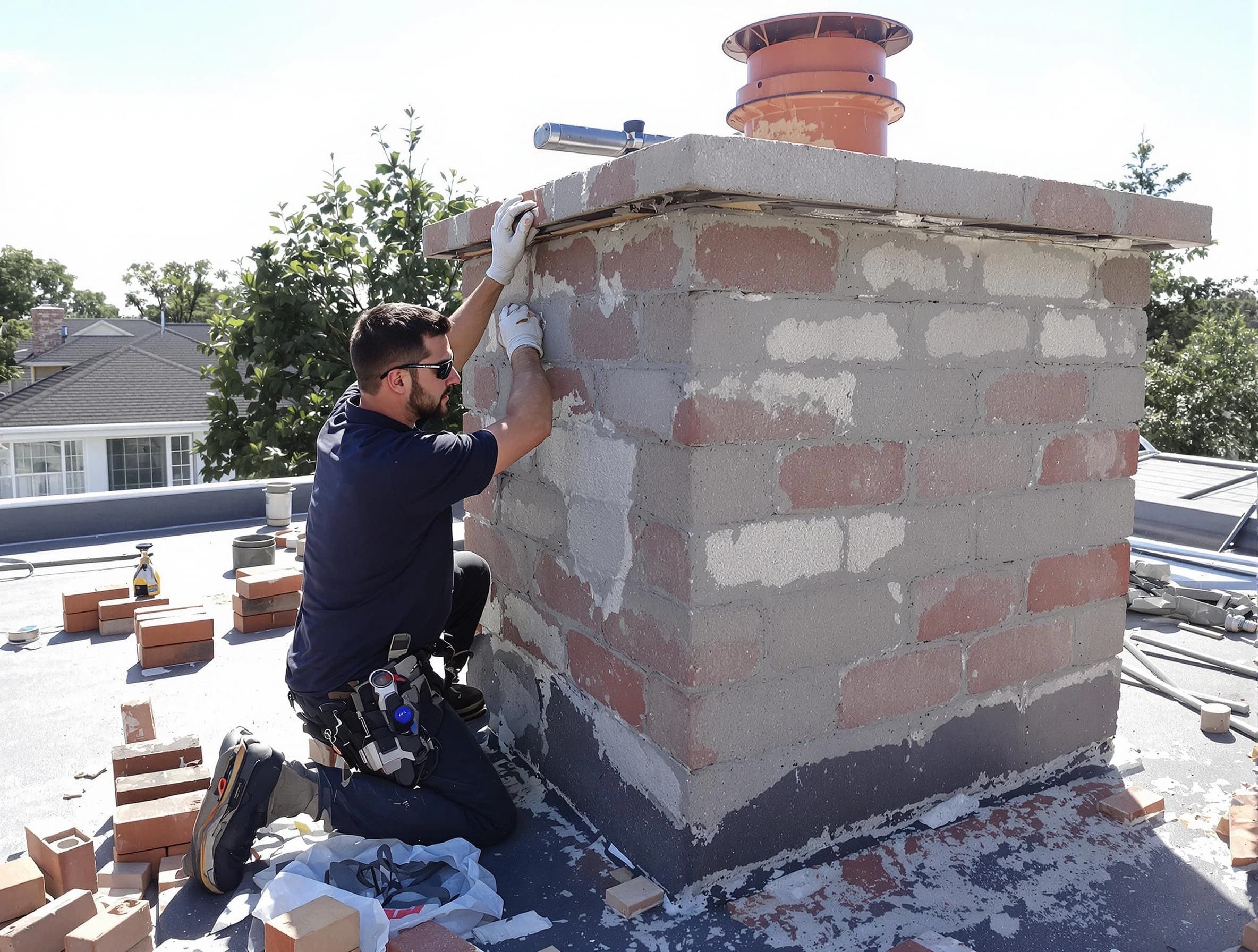 Advanced chimney repair process by Montgomery Chimney Sweep in Montgomery, NJ