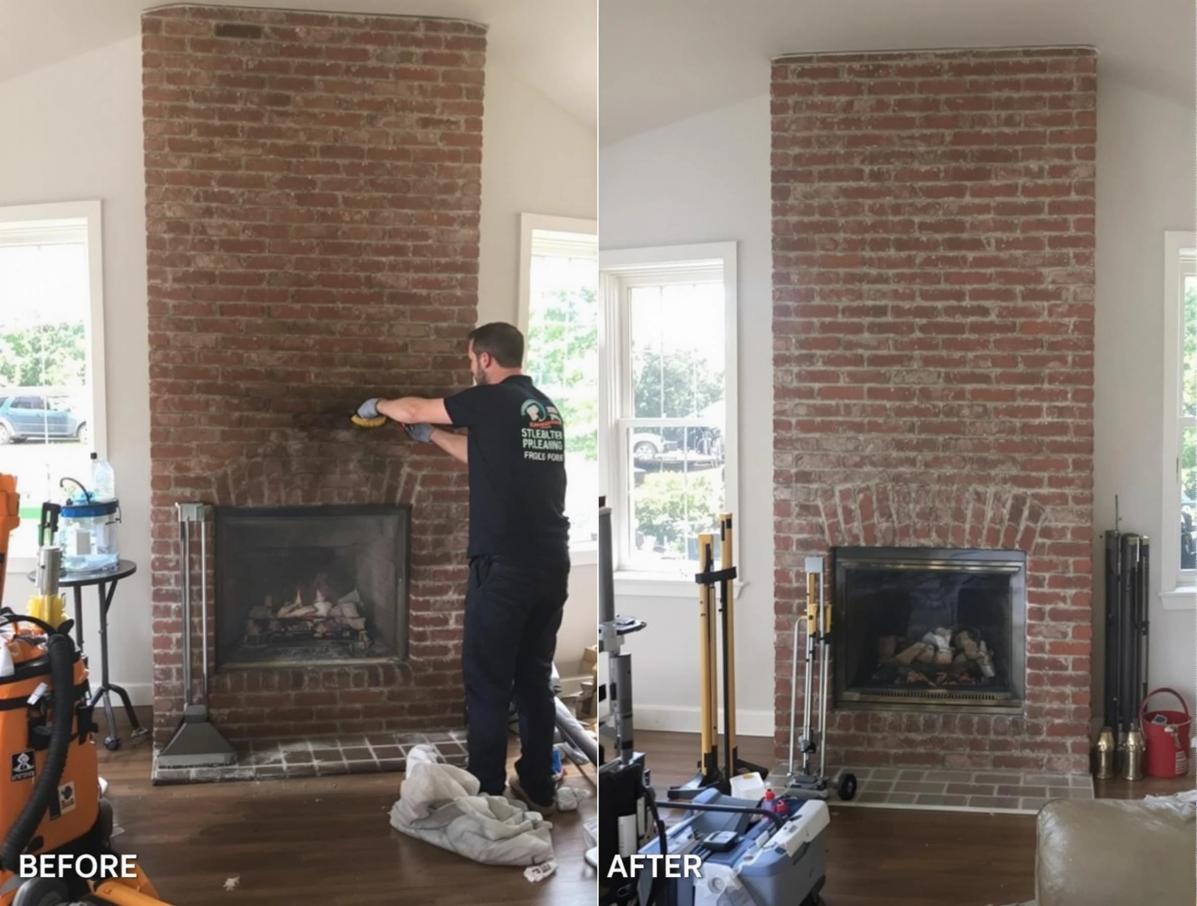 Finished chimney sweeping service by Montgomery Chimney Sweep in Montgomery, NJ