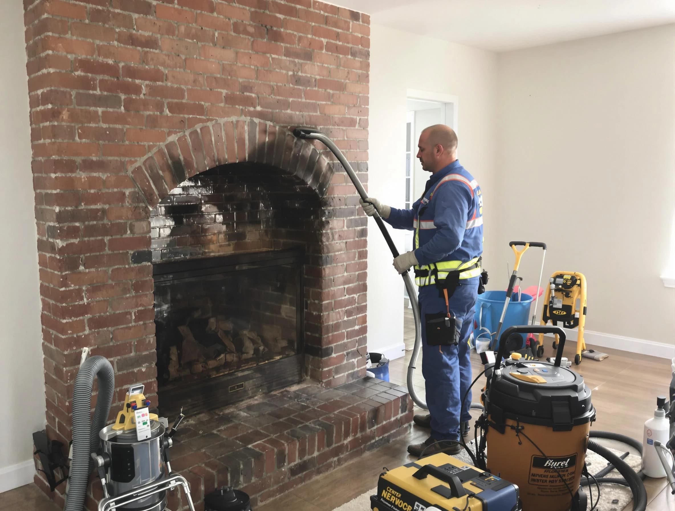 Montgomery Chimney Sweep expert performing detailed chimney sweep in Montgomery, NJ